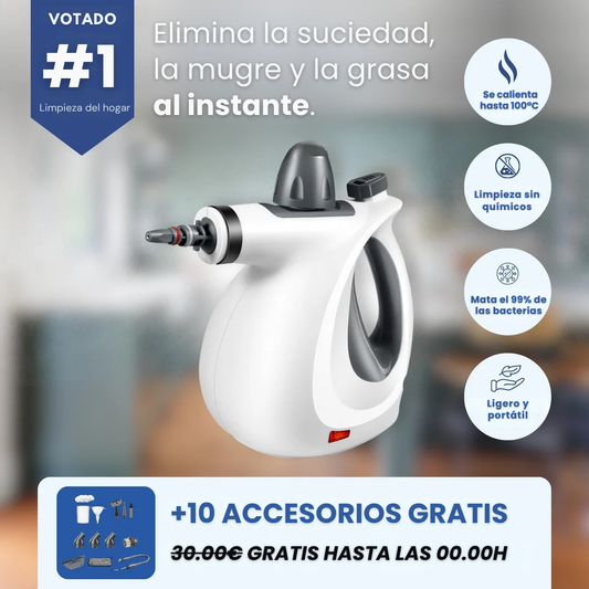 VaporixPro - Limpiador desinfectante a vapor 10 en 1